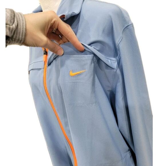 Nike Dri-Fit Full Zip Jacket Women's 1X Blue‎ Long Sleeve Pockets Lightweight - Picture 11 of 13